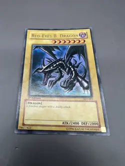 Yugioh! Red-Eyes B. Dragon SDJ-001 Ultra Rare VINTAGE 1st Ed LP - Image 4