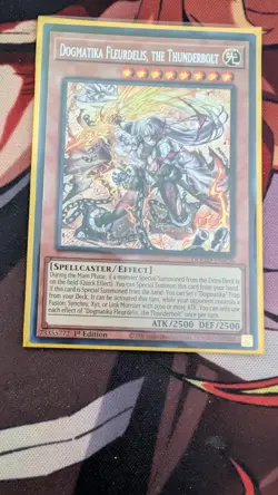 Yugioh Dogmatika Fleurdelis, the Thunderbolt DOOD-EN026 Secret Rare - Image 1