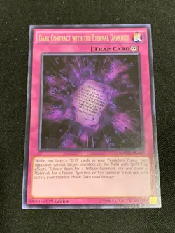 Yugioh 1x Dark Contract with the Eternal Darkness MACR-EN068 1st Ed Rare Mint! - Image 1