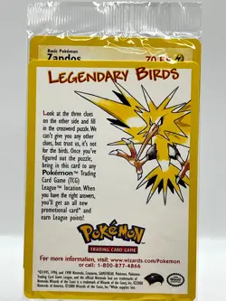 Zapdos 23 WoTC Black Star Movie Promo Legendary Bird Pokemon Card SEALED/NEW - Image 1