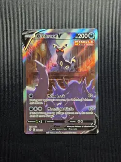 Umbreon V Alt Art 189/203 Pokemon Card Holo Evolving Skies English - Image 1