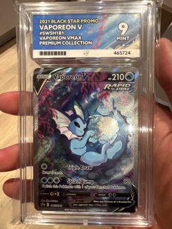 Pokemon TCG Vaporeon V SWSH181 Ace 9 Black Star Promo Card ACE 9 - Image 1