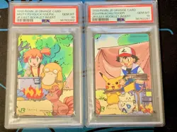 PSA 10 Pokemon Misty Psyduck Vulpix Ash Pikachu Togepi JR Orange Card 1999 - Image 1