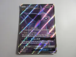 Espeon GX Full Art Sun & Moon Pokemon Card Heavily Damaged - Image 1