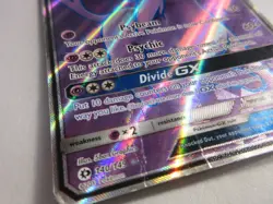 Espeon GX Full Art Sun & Moon Pokemon Card Heavily Damaged - Image 3