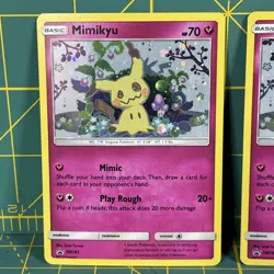3x Mimikyu Promo SM163 Team Up Blister Pokemon Card Excellent LP Sun & Moon Holo - Image 3