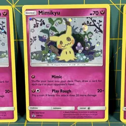 3x Mimikyu Promo SM163 Team Up Blister Pokemon Card Excellent LP Sun & Moon Holo - Image 4