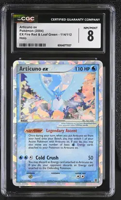 CGC 8 Articuno ex 2004 EX Fire Red & Leaf Green 114/112 Holo Pokemon Card - Image 1