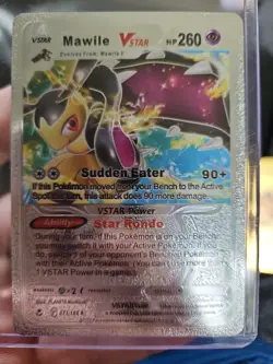 Mawile VSTAR Silver Foil Fan Art Textured Collector Pokemon Display Card HP260 - Image 1