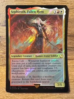 Magic MTG Final Fantasy Sephiroth, Fallen Hero #92 *SURGE FOIL* Rare Commander - Image 1