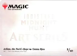 Magic the Gathering Midnight Hunt Art Series 3 of 81 Arlinn, The Packs Hope Card - Image 2