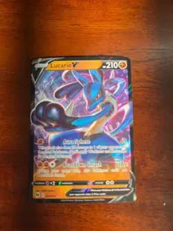 ULTRA RARE Lucario V 027/073 Champions Path - NM Full Art Holo Pokemon Card - Image 1