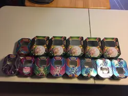 Lot of 14 Pokemon Trading Cards Collectible Tins TINS ONLY!! - Image 1