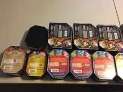 Lot of 14 Pokemon Trading Cards Collectible Tins TINS ONLY!! - Image 4