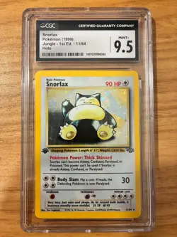 1999 Pokemon Jungle 1st Edition Snorlax Holo #11/64 CGC 9.5 Mint+ - Image 1