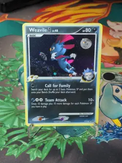 Pokemon TCG Weavile Platinum Holo Card 17/127 Near Mint Condition - Image 1