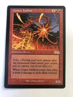 1x Crater Hellion 1998 Urza's Saga Magic Card, COMBINED SHIPPING - Image 1