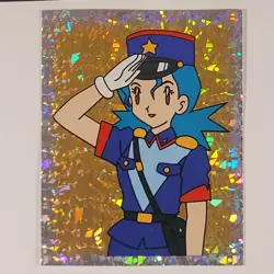 Officer Jenny S32- Merlin - Vintage Prism Holo Pokemon Sticker - NM - Image 1
