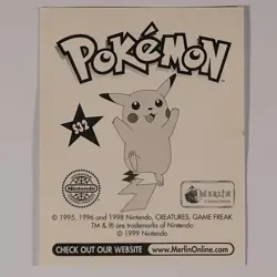 Officer Jenny S32- Merlin - Vintage Prism Holo Pokemon Sticker - NM - Image 2