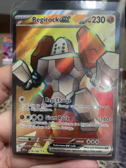 Pokemon TCG Regirock EX Full Art Ultra Rare Holo Card 214/182 Destined Rivals - Image 1