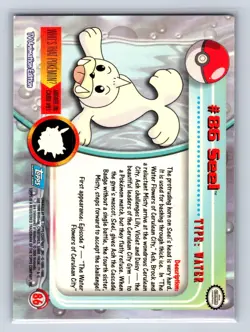 Seel #86 Topps Trading Cards Series 2 Pokemon Lightly Played - Image 2