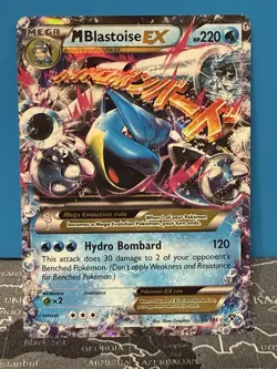 Pokemon TCG M Blastoise EX XY Base Set Holo Card 30/146 Ultra Rare NM - Image 1