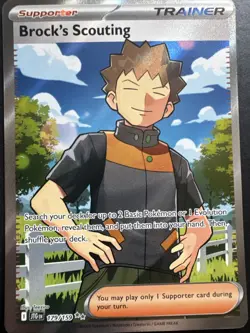 Brock's Scouting Full Art Holo Ultra Rare Card 179/159 Sv09: Journey Together - Image 1