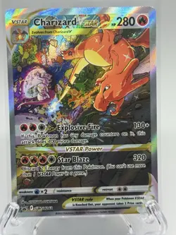 2022 Pokemon TCG Charizard VSTAR SWSH262 Full Art Black Star Promo Holo Card - Image 1
