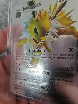 Jolteon GX Silver Foil Fan Art Vinyl Textured Collector Pokemon Display Card - Image 4
