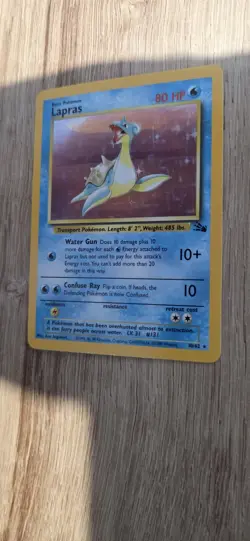 Pokemon TCG Lapras Fossil Holo Rare Card WOTC 10/62 Series - Image 2