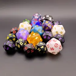 Magic The Gathering Dice Lot Of 20 Various Set Unused ! Oversized+Regular Sized - Image 1