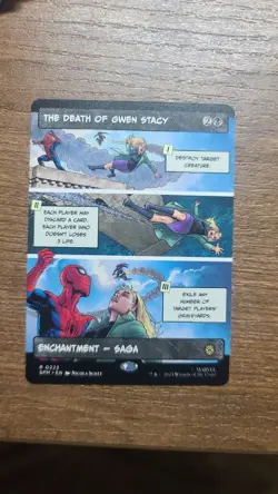 Death of Gwen Stacy Magic the Gathering (MTG) Borderless Comic Art - Image 1