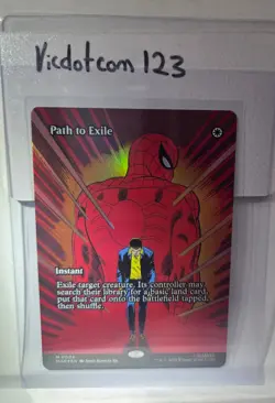 Path to Exile - Borderless FOIL, Spiderman MTG, Mythic, #004 Magic - Image 1