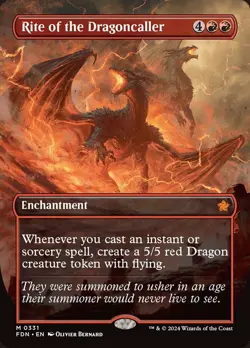 1x Rite of the Dragoncaller - Borderless Light Play MTG Magic - Kid Icarus - - Image 1