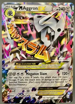 Mega M Aggron EX 94/160 - XY Primal Clash Ultra Rare Holo Pokemon TCG NM - Image 1