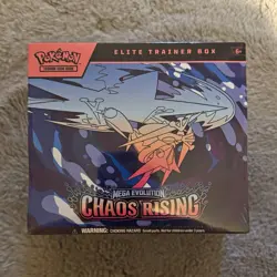 Pokemon TCG Elite Trainer Box Mega Evolution—Chaos Rising Booster Promo English - Image 1