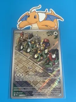 Pokemon TCG Cyclizar 215/182 Paradox Rift Holo Illustration Rare NM - Image 1