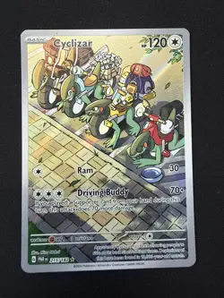 Pokemon TCG Cyclizar 215/182 Paradox Rift Holo Illustration Rare Card - Image 1