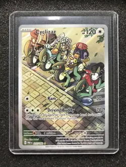 Pokemon TCG Cyclizar 215/182 Paradox Rift Holo Illustration Rare - Image 1