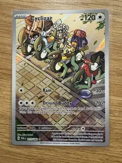 Pokemon TCG Cyclizar 215/182 Paradox Rift Holo Illustration Rare Card - Image 1