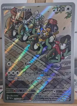 Pokemon TCG Cyclizar 215/182 Paradox Rift Holo Illustration Rare - Image 1