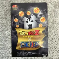 One Piece Dragon Ball Card Weekly Shonen Jump 40th Luffy Goku Eating No.013 - Image 2