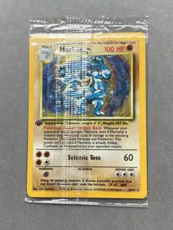 Sealed Machamp Base Set 8/102 1st Edition Holo Pokemon Card Rare C32 - Image 1