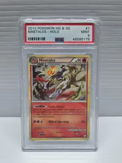 2010 Pokemon Heartgold & Soulsilver 7 Ninetales Holo PSA 9 - Image 1