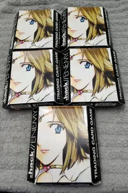 Lot Of 5 dot.hack ENEMY 60-card Terajima Ryoko Starter Set Trading Card Game Set - Image 1