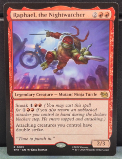 Raphael the Nightwatcher 103 TMNT Teenage Mutant Ninja Turtles Card MTG Magic NM - Image 1