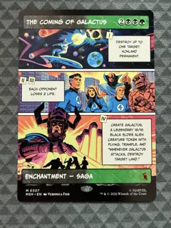 MTG The Coming of Galactus #0307 Borderless Mythic Marvel Super Heroes (MSH) - Image 2