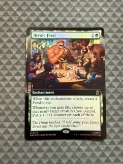 MTG Heroic Feast #0414 Foil Extended Art Rare Marvel Super Heroes (MSH) - Image 1
