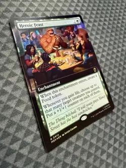 MTG Heroic Feast #0414 Foil Extended Art Rare Marvel Super Heroes (MSH) - Image 3