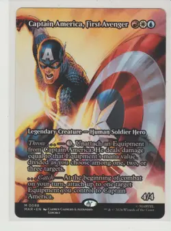 Captain America, First Avenger - Borderless Mythic MtG Card MAR 88 - Image 1